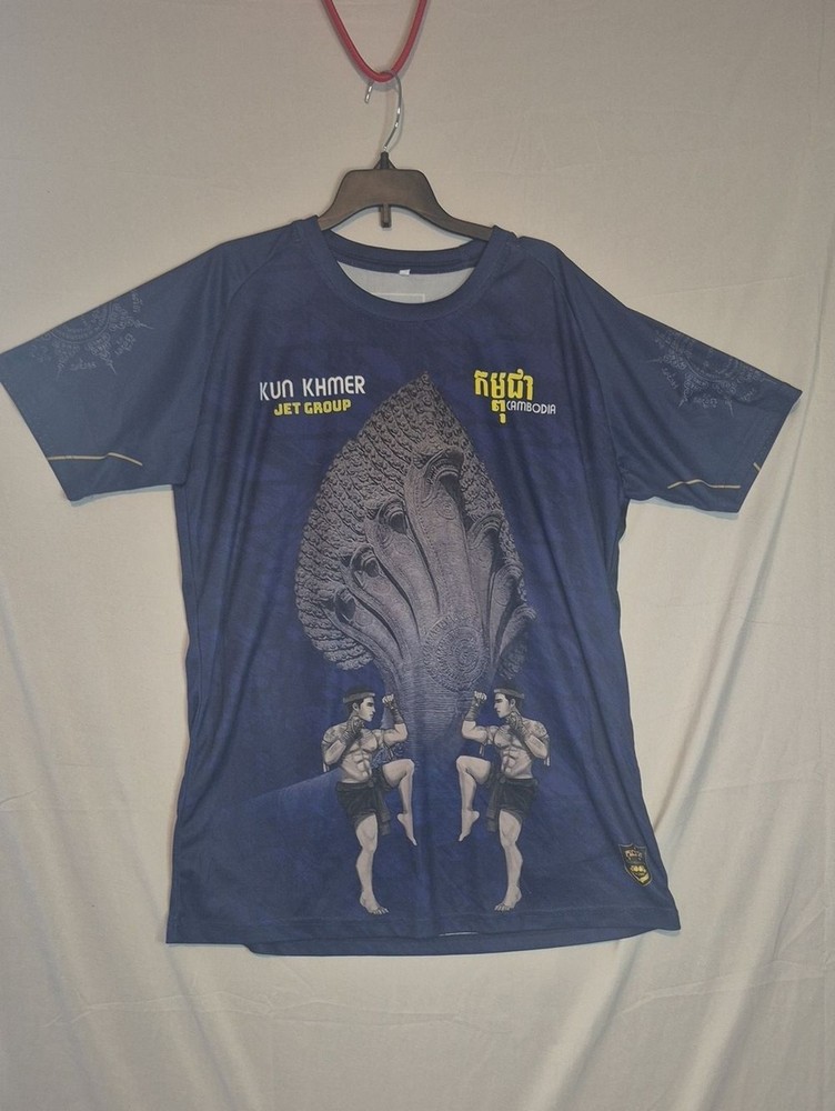 Kun Khmer Navy Graphic Athletic T‑Shirt – Cambodia