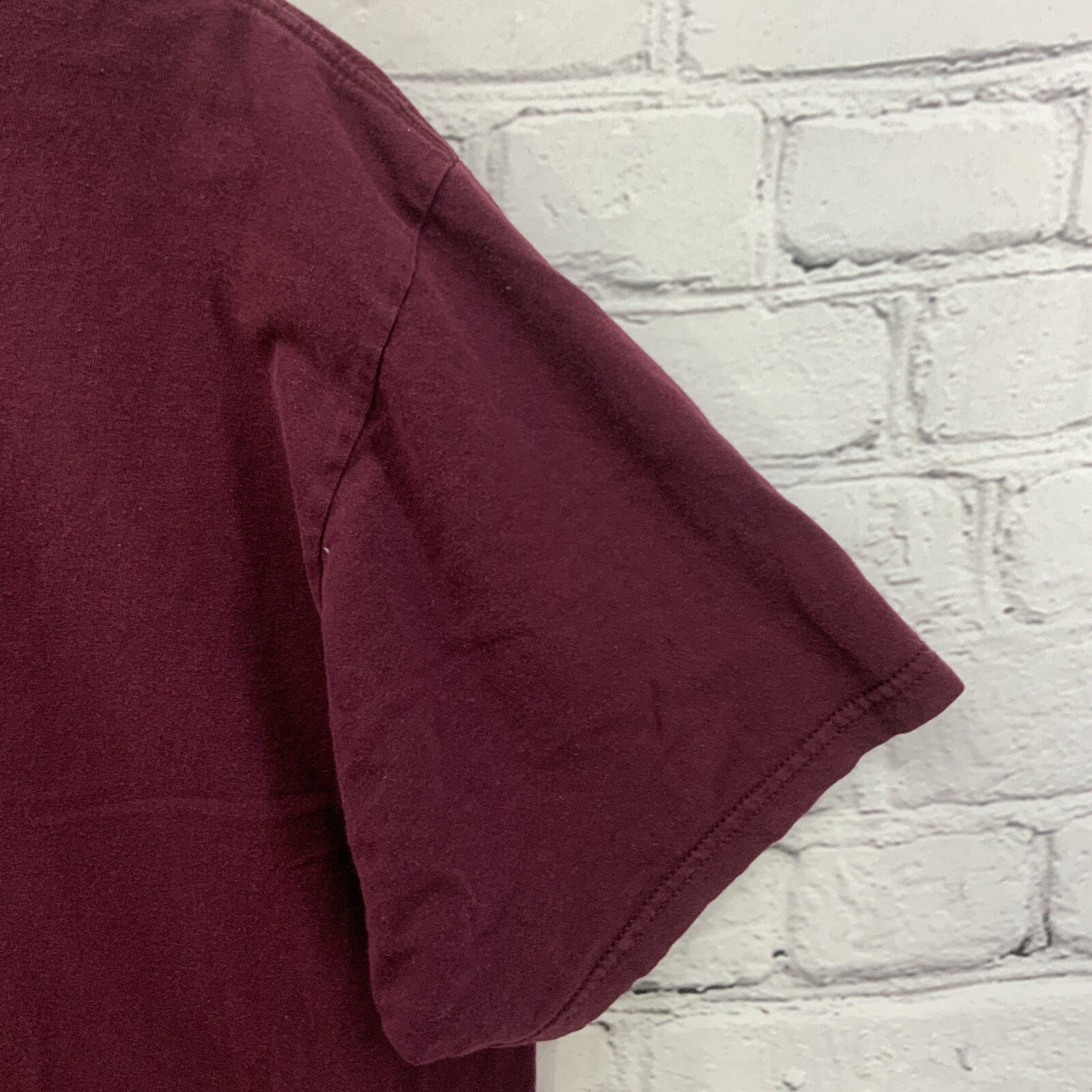 Adidas The Go To Tee Mens Sz L Red Maroon Athletic Logo gallery