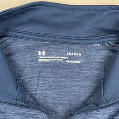 Under Armour Mens L 1/4 Zip Blue Pullover Performance Loose Heatgear Golf