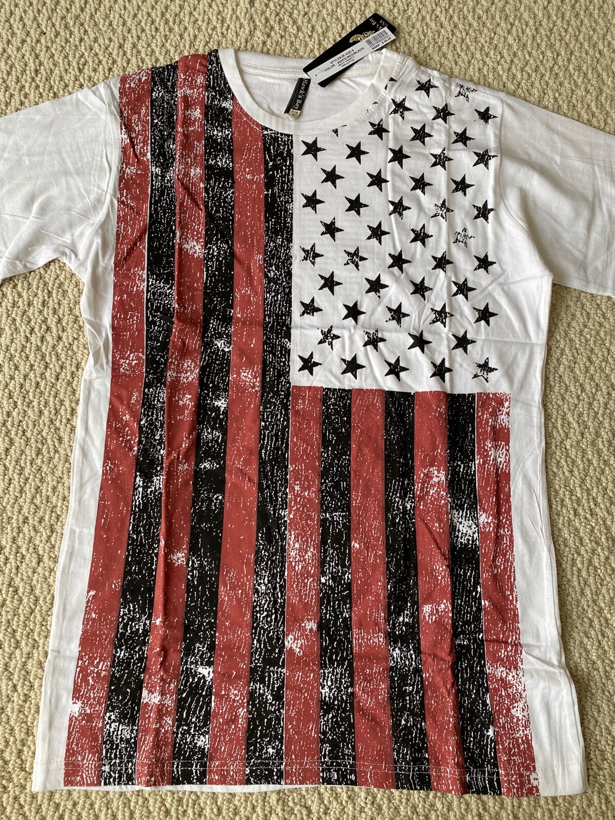 NWT Men's Hawk's Bay American Flag Stars & Stripes Tee Shirt ALL SIZES S-2XL gallery
