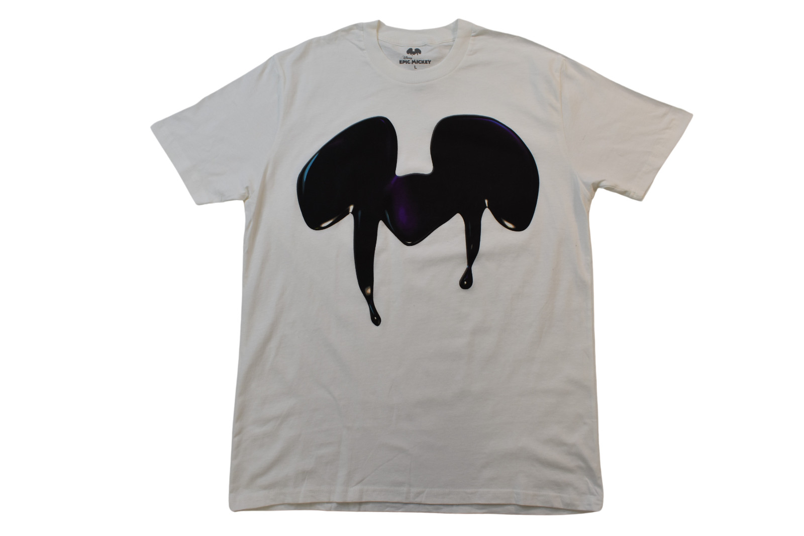 Disney Epic Mickey Mens Mickey Mouse Drip Ears Graphic White Shirt New XS-XL gallery