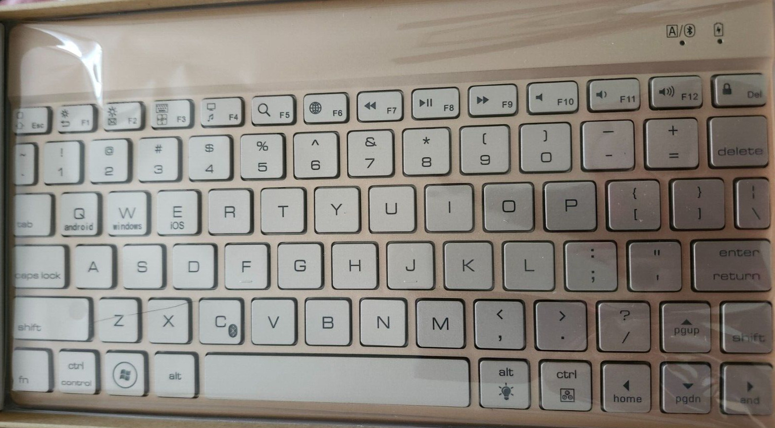 F3S / F3 Bluetooth Back-Lit Keyboard For IOS Android Windows With USB Cable