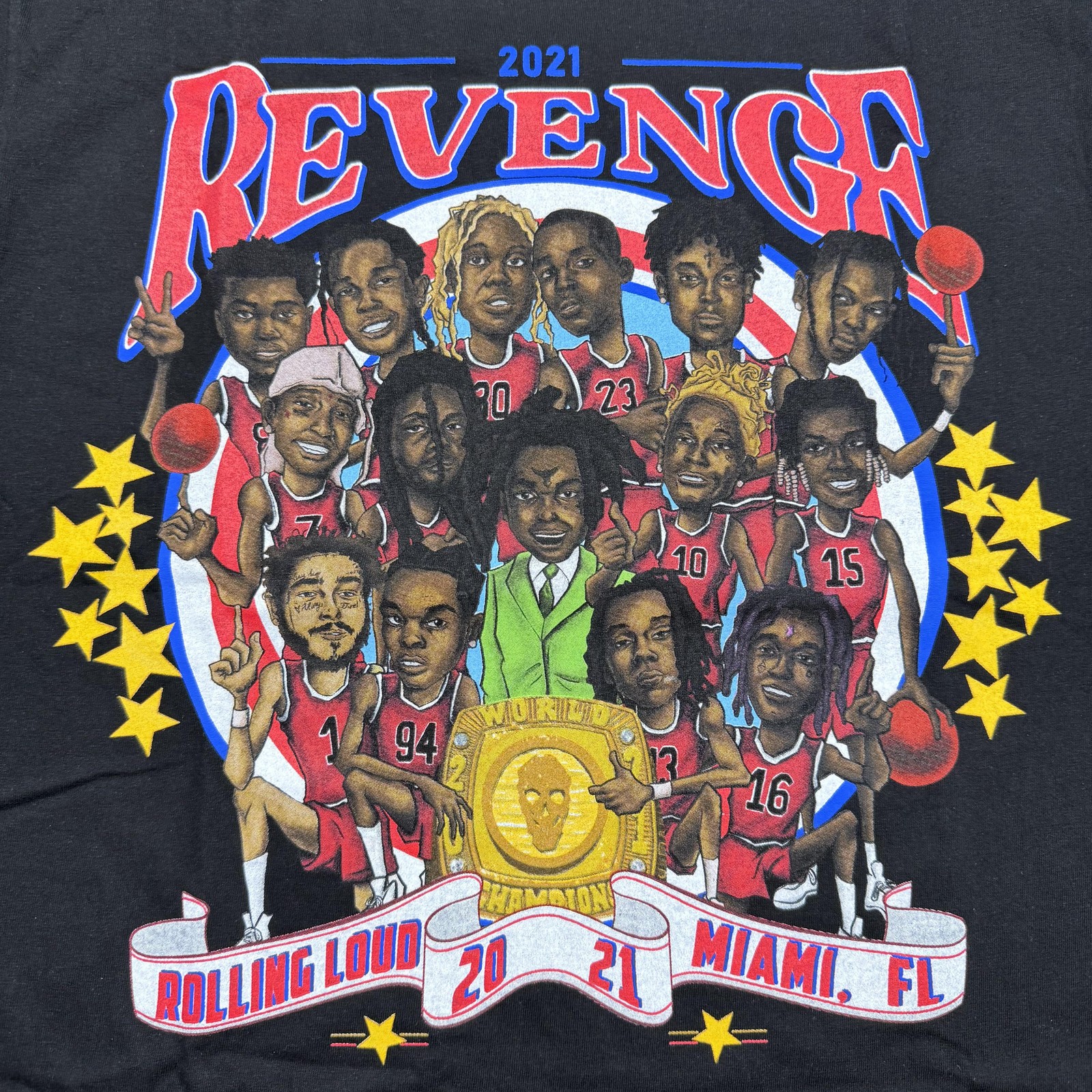 Revenge Rolling Loud Shirt Mens Medium Black 2021 Miami FL Rap Concert Tee gallery