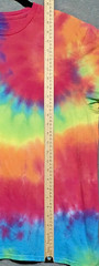 Handmade Tie Dye Rainbow Spiral Large Tee Shirt 20.5″ W X 27.5″ L Gildan Cotton