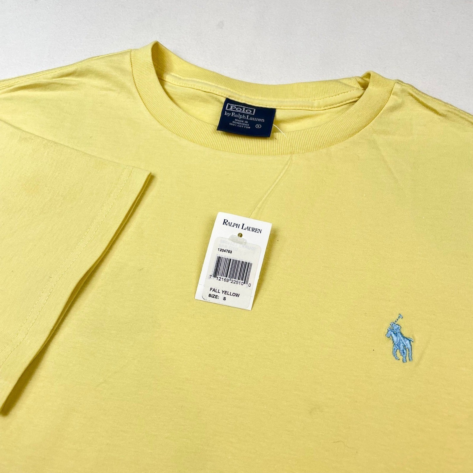 Polo Ralph Lauren Mens T-Shirt Fall Yellow Blue Pony Logo Cotton Tee Small NWT gallery