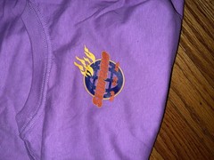 Supreme Men’s 2017 Winter/Fall collection Fire Logo Tee Purple Size Extra Large