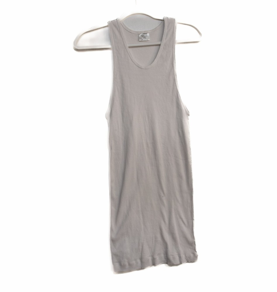 Credos For Mens White Basic Tank Top Solid Round Neck Sleeveless Pure Cotton 2XL