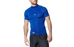 Under armour Solid Color Logo Print Half High Neck Short Sleeve T-Shirt
