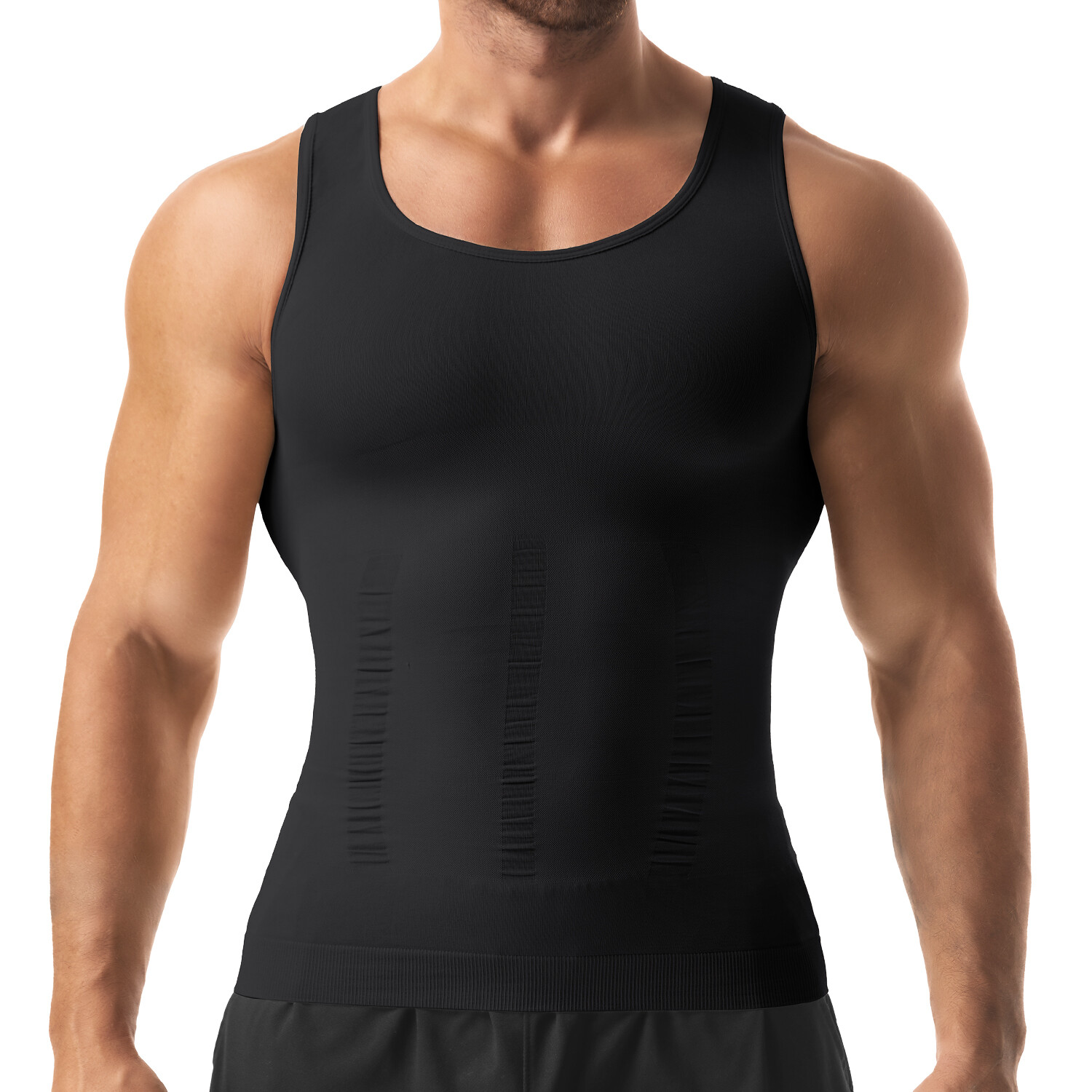 Mens Body Shaper Slimming Shirt Tummy Vest Compression Muscle Tank Top Shapewear gallery