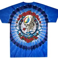 Grateful Dead Bertha Robed Skull Mushrooms Tie Dye T-Shirt M L XL 2X 3X 4X 5X 6X