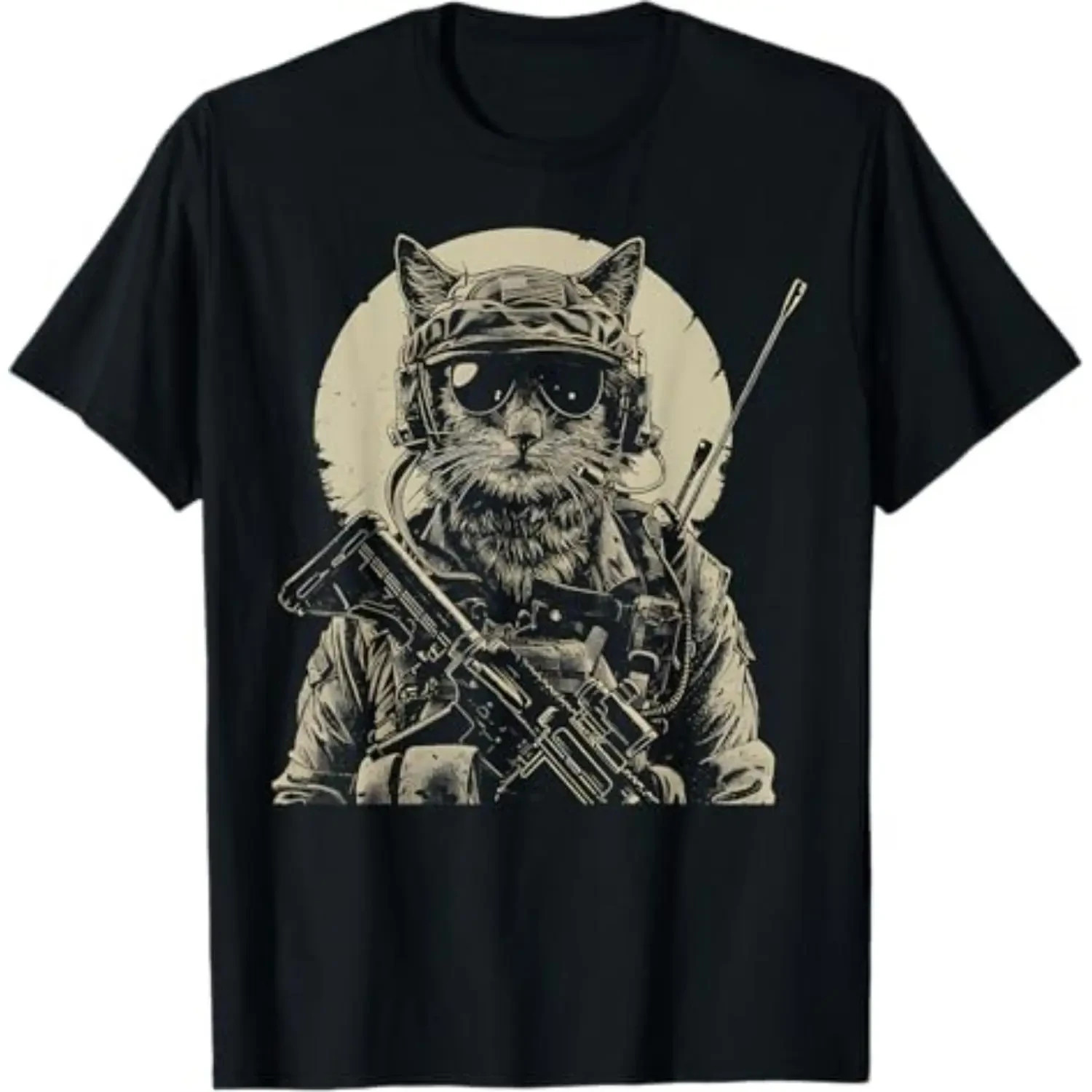 Summer t Shirts Military Cat Tactical Gear Veteran Soldier Gift Idea T-Shirt gallery