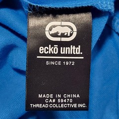 Ecko Unltd V-Neck Blue Atomic With Camo Men’s T-Shirt Size X-Large NWT