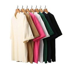 Men’s 230G Solid Color 100% Cotton Casual Sports Oversized Short Sleeve T-Shirt