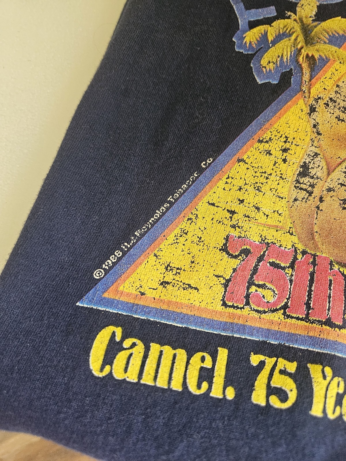 Camel 75th Birthday 1988 Vintage Single Stitch T Shirt Size L W/UNOPENED PACK gallery