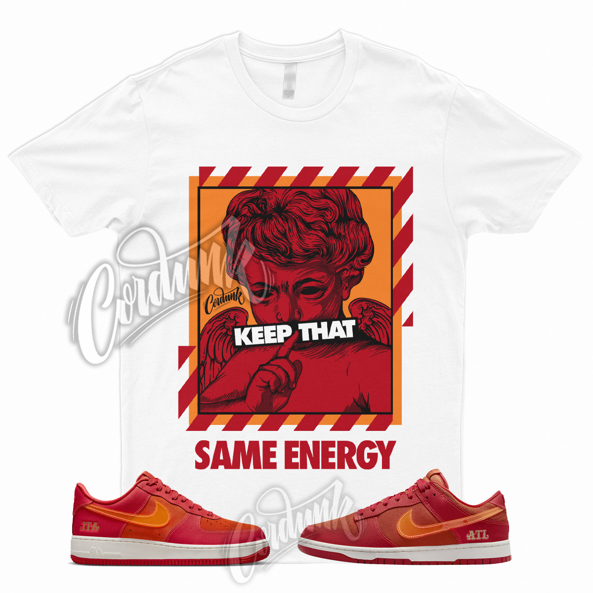 ENERGY Shirt for Dunk Low ATL University Red Bright Crimson Atlanta Air Force 1