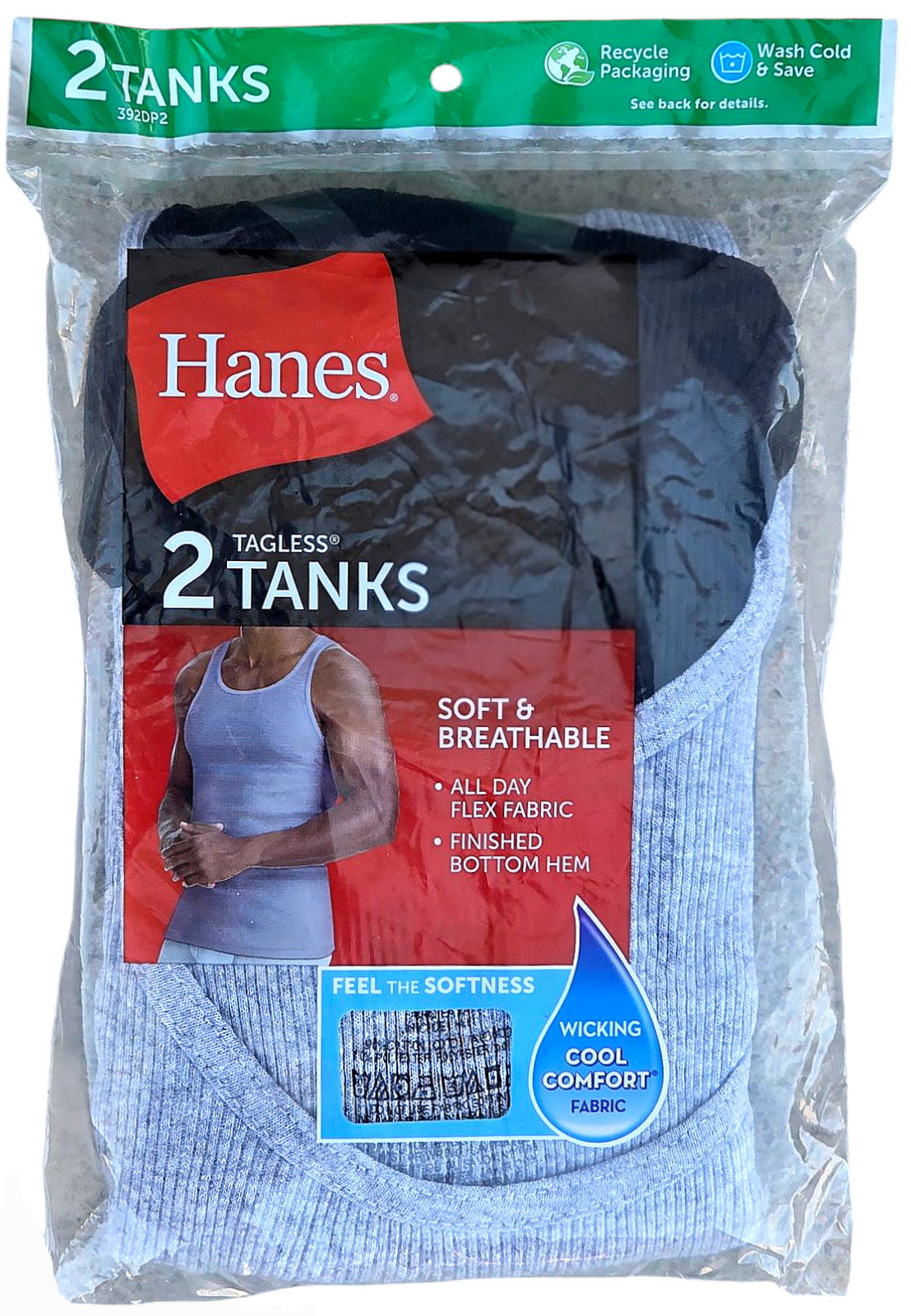 Hanes #11809 NEW Men’s Wicking Tagless Tanks - 6 Pack gallery