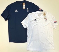 Adidas Training Shirt Team GB Tech Olympic Jersey White Blue XS S M L XL 2XL 3XL
