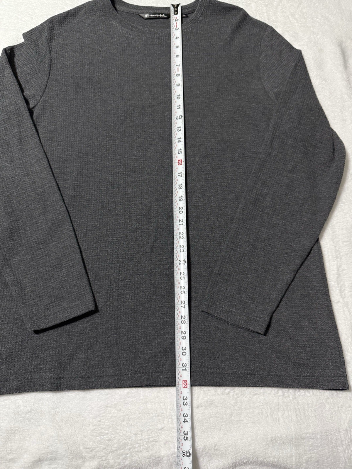 Travis Mathew Cloud Waffle Crew Shirt Sweatshirt Mens 3XL Charcoal Gray Pullover gallery