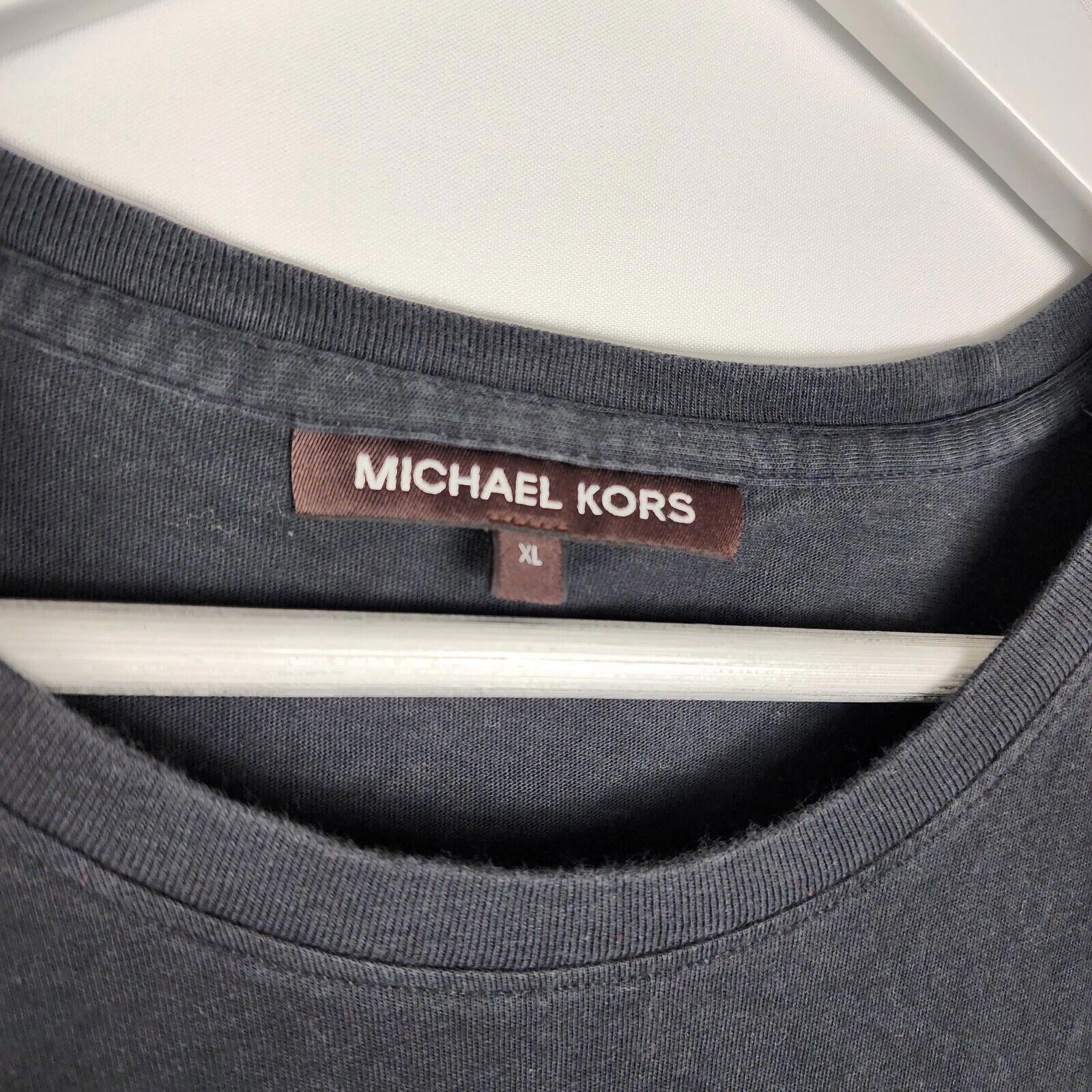 Michael Kors Shirt Mens Extra Large Black Short Sleeve Crew Geometric Graphic gallery