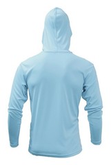 BAW Ice Blue Adult Xtreme-Tek Long Sleeve Hood Shirt