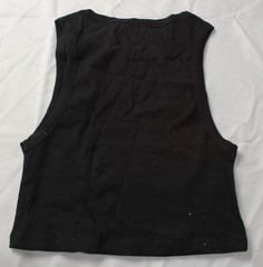 AWRY Men’s Ribbed Crop Top Stretch Cotton-Blend Tank CN6 Black Medium NWT