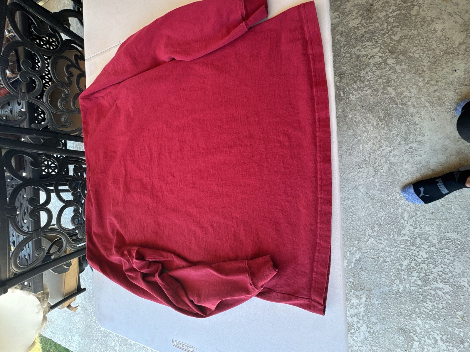 Carhartt Men's K126 Loose Fit Heavyweight Long Sleeve Pocket T-Shirt Red gallery