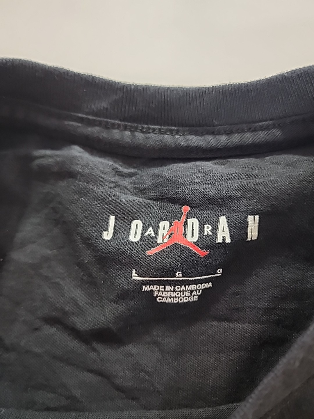 Nike Air Jordan Jumpman Logo Tee Mens T-Shirt Black Green Size L Sportswear Top gallery