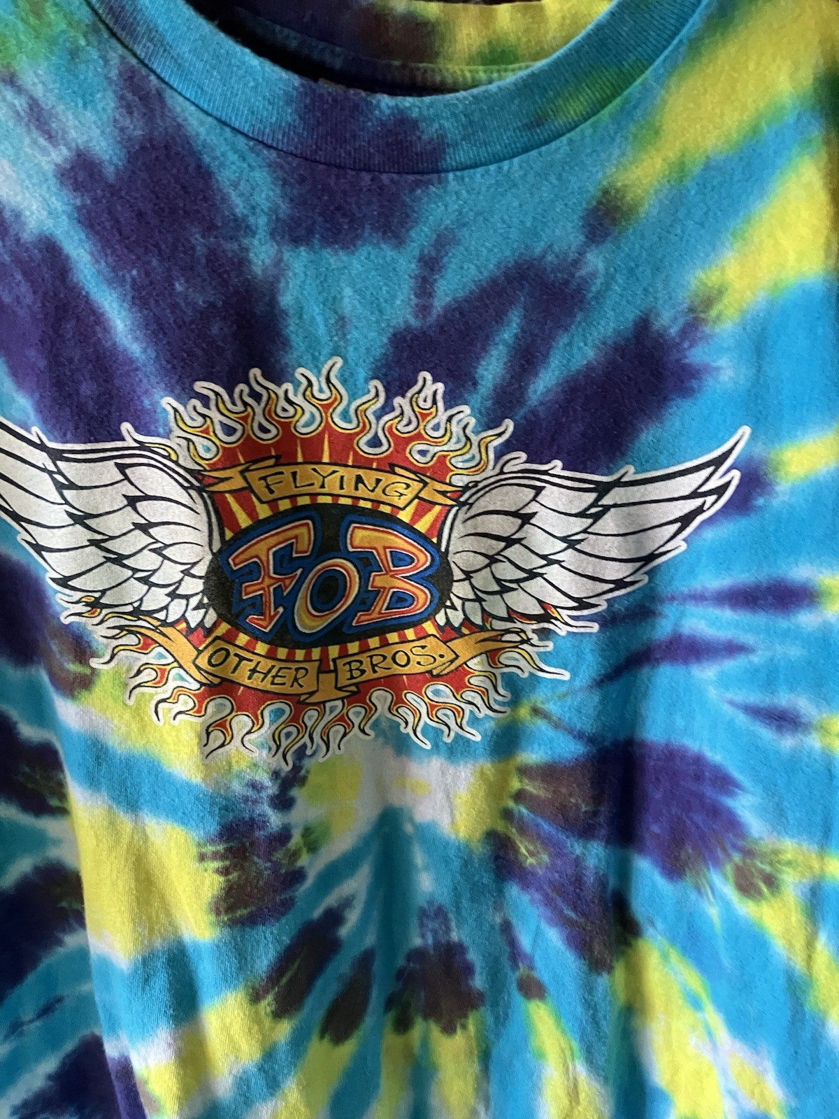 Vintage Flying Other Brothers Tie Dye T-Shirt Size 2XL The FOB’s Grateful Dead gallery