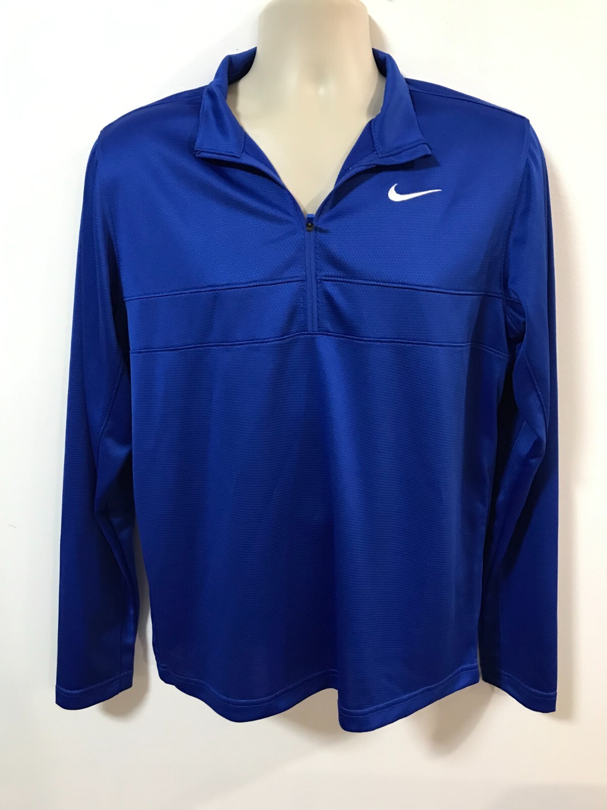Nike Dri-FIT Men’s Size S Game Royal Long Sleeve Half-Zip Golf Shirt $68 NWT