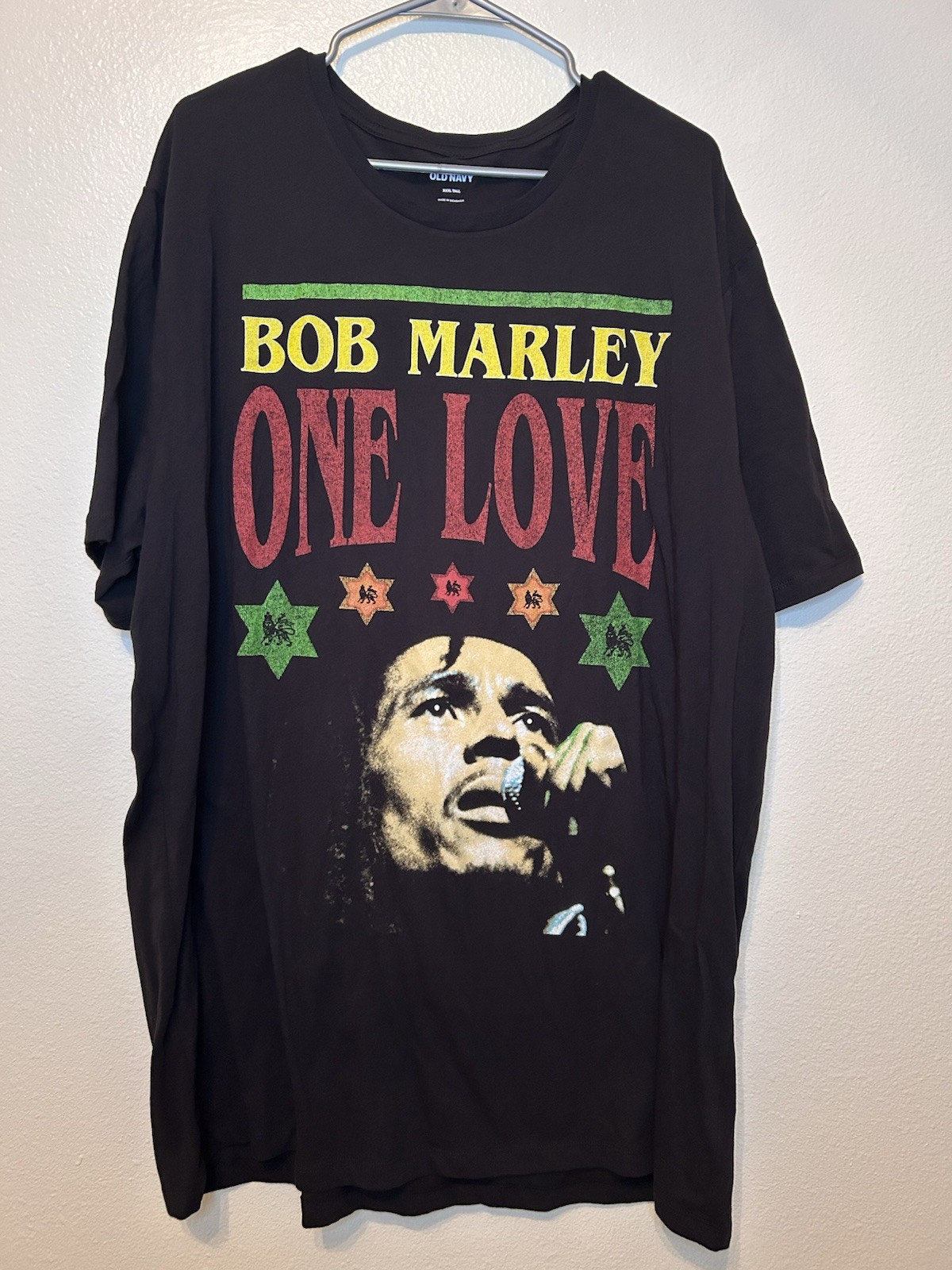 Old Navy Bob Marley One Love Shirt 3XLT Big & Tall Rastafari Ska Lion Reggae BG6