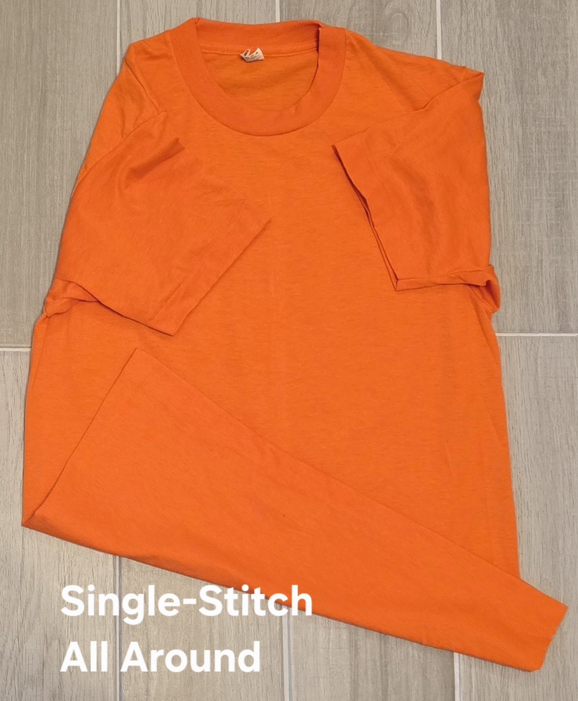 Vintage Screen Stars Blank Orange Shirt Size Medium 80’s Single Stitch USA gallery