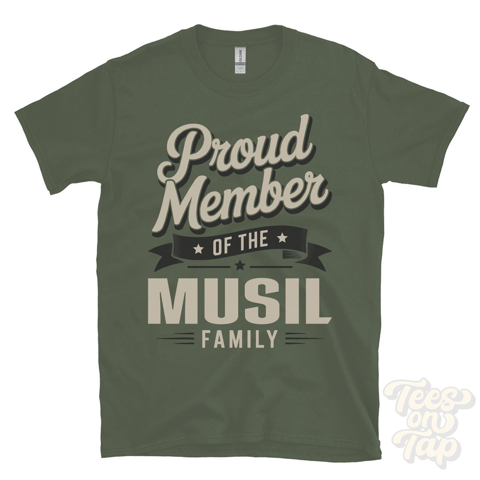 PROUD MEMBER OF THE MUSIL FAMILY T-SHIRT surname last name heritage ancestry