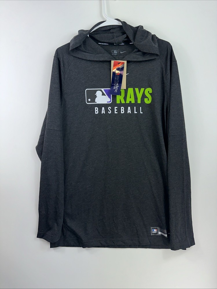 NWT Nike Tampa Bay Rays Men’s Medium Authentic Lightweight Pullover Hoodie $70
