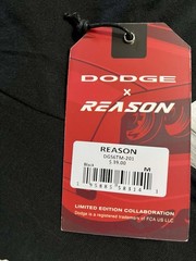 Dodge x Reason Scat Pack 1320 Black Graphic Logo Crew Neck T-Shirt Men’s M