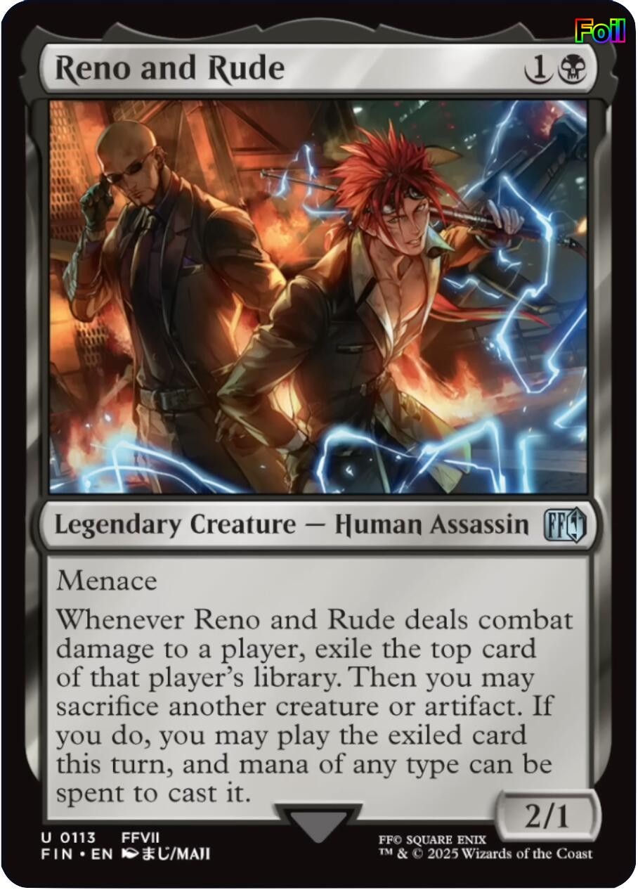 Reno and Rude Foil 113 FINAL FANTASY NM EN