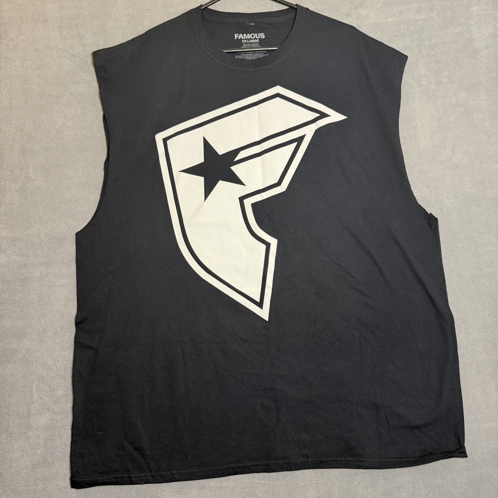 Famous Stars and Straps Cut off Tank Top Mens XXXL black NEW 3 XL cutoff sleeves
