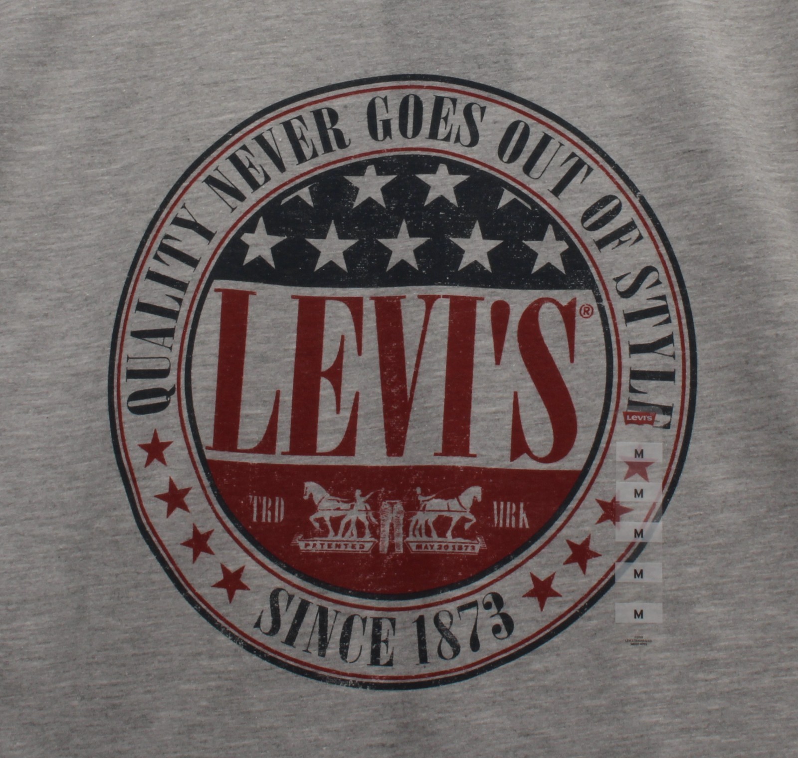 Levi's Men's T-Shirt Relaxed Fit Graphic Grey Size Medium NWT gallery