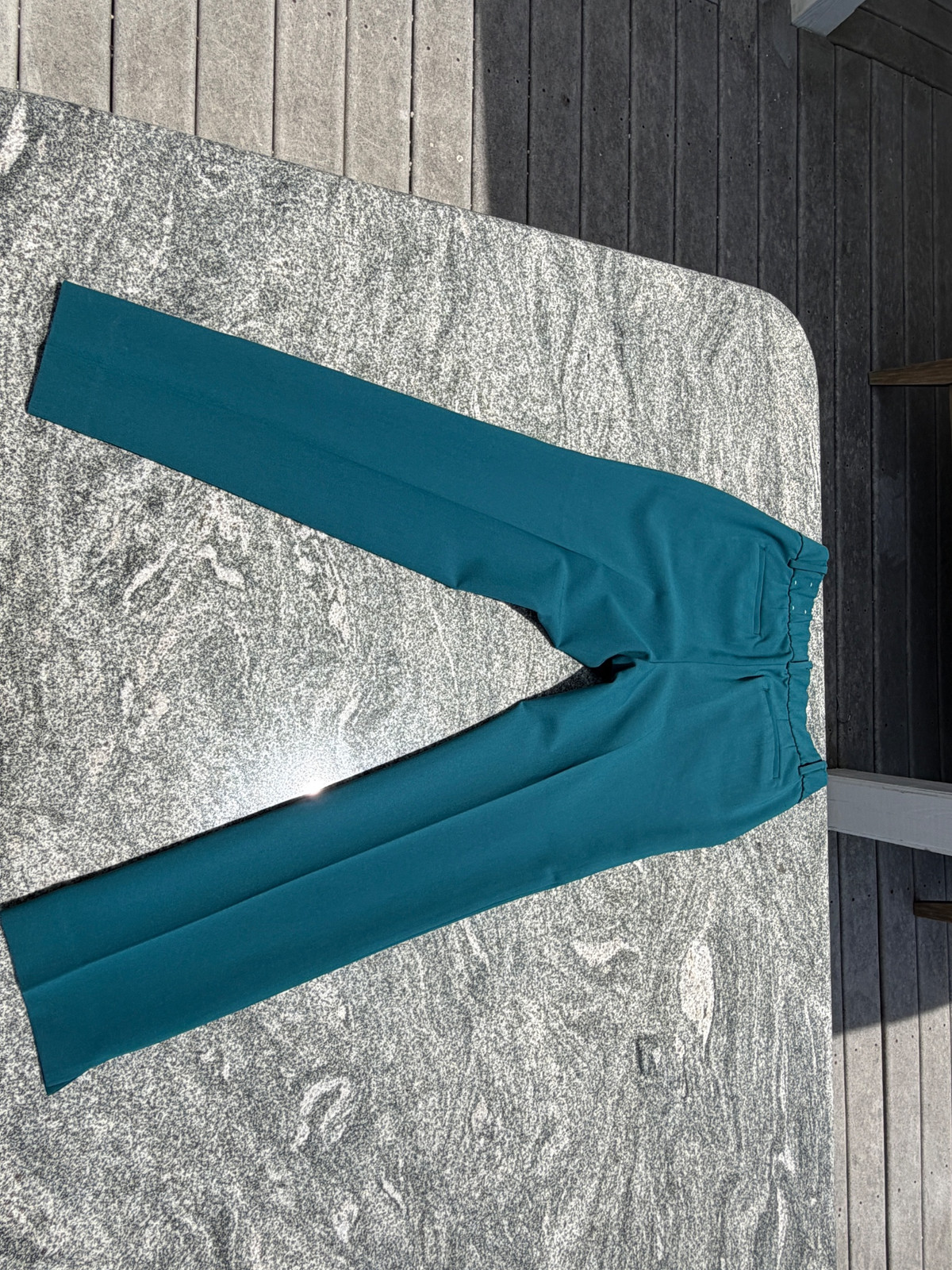Vintage 1980s Teal Trousers Supermodel Style Minimalist Unisex gallery