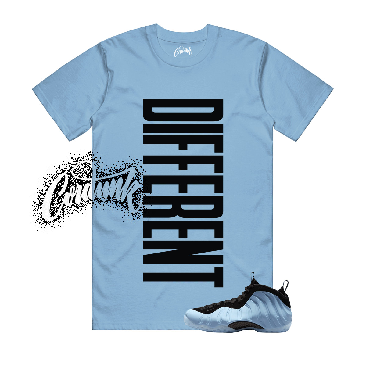 Foamposite Psychic Blue Black Air One T Shirt Match DFRNT gallery
