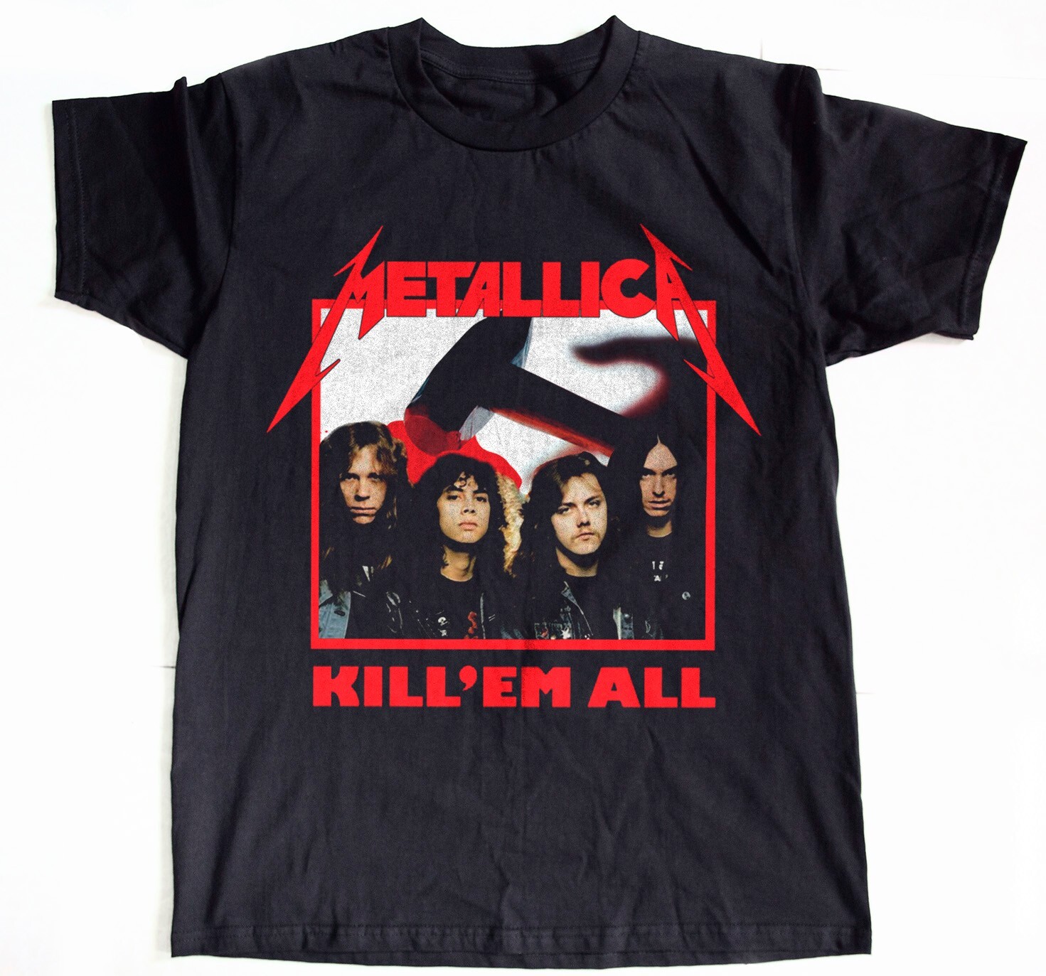 METALLICA Kill Em All Members Heavy Cotton Black Unisex T-shirt Size S-5XL
