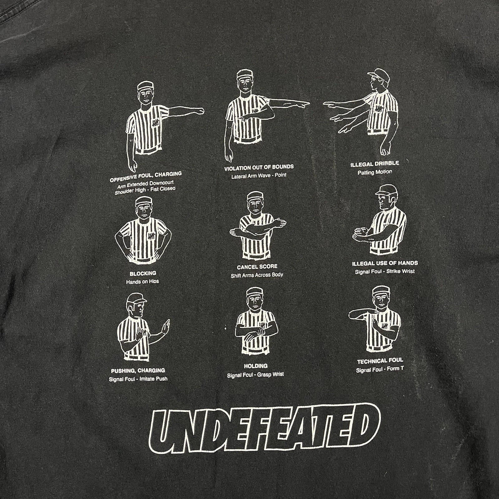 Undefeated 5 Strikes Black Graphic T-Shirt Mens XL Football Referee Streetwear gallery