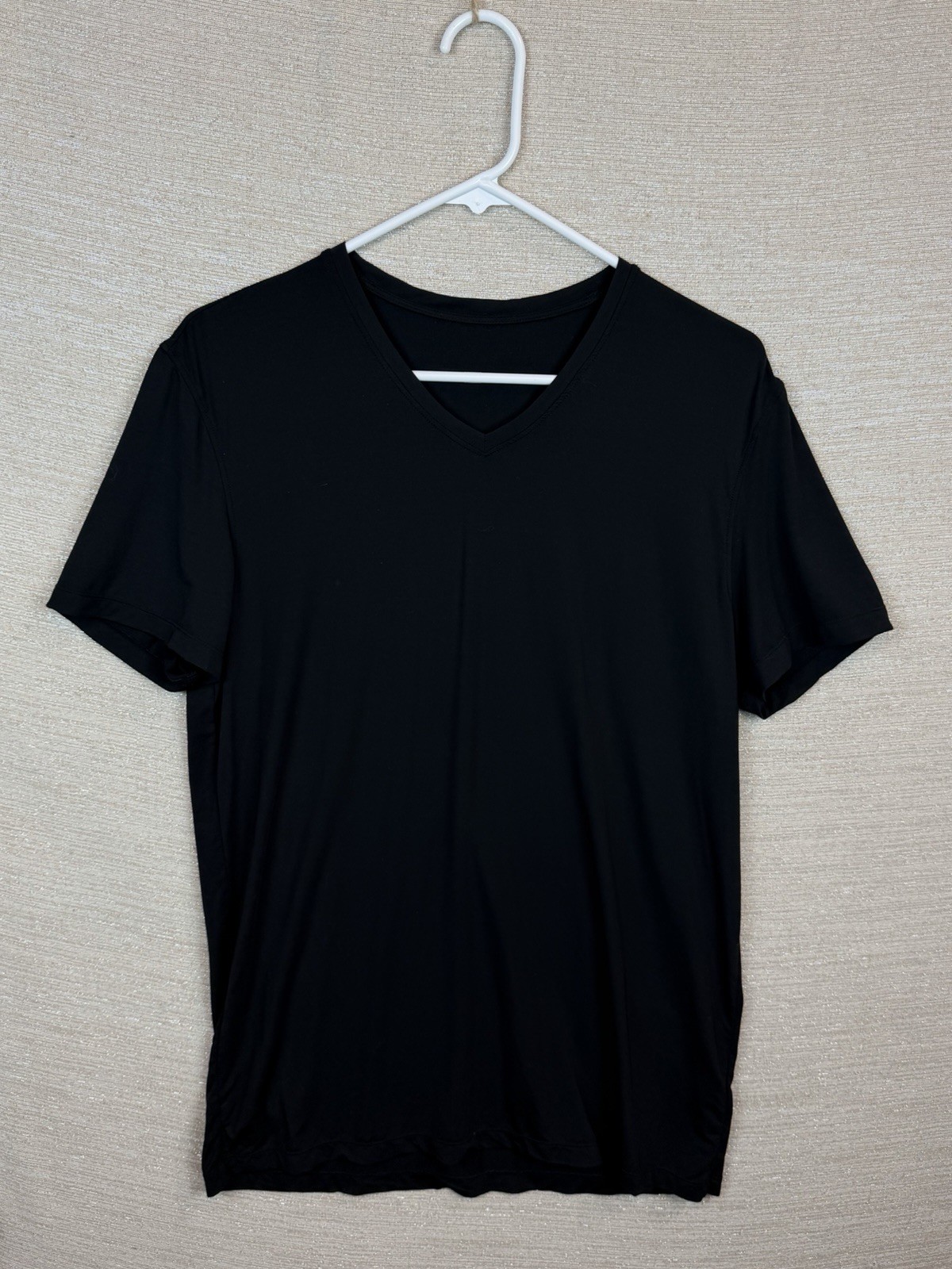 David Archy Size L V Neck Short Sleeve Black Bamboo Under Shirt NWOT