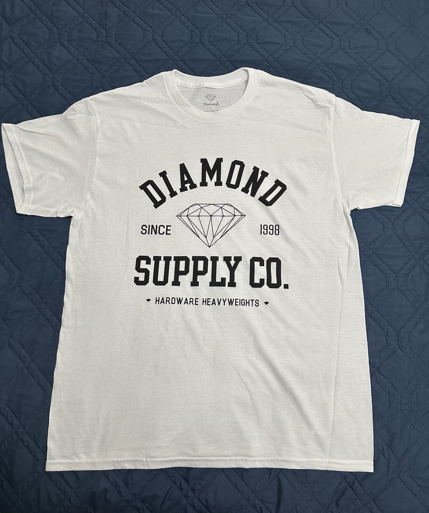 Diamond Supply Co. Men’s Logo Graphic Short Sleeve Crew Neck Tee T-Shirt – White