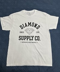Diamond Supply Co. Men’s Logo Graphic Short Sleeve Crew Neck Tee T-Shirt – White