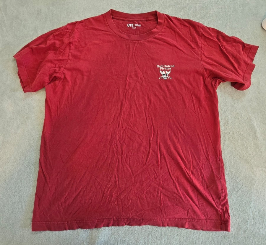 One Piece Mens Graphic Short Sleeve T-Shirt Size L Large Red Hair Pirates Shanks gallery