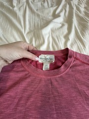 Tommy Bahama Men’s L Salmon Reversible Crew Neck Short Sleeve Solid T-Shirt