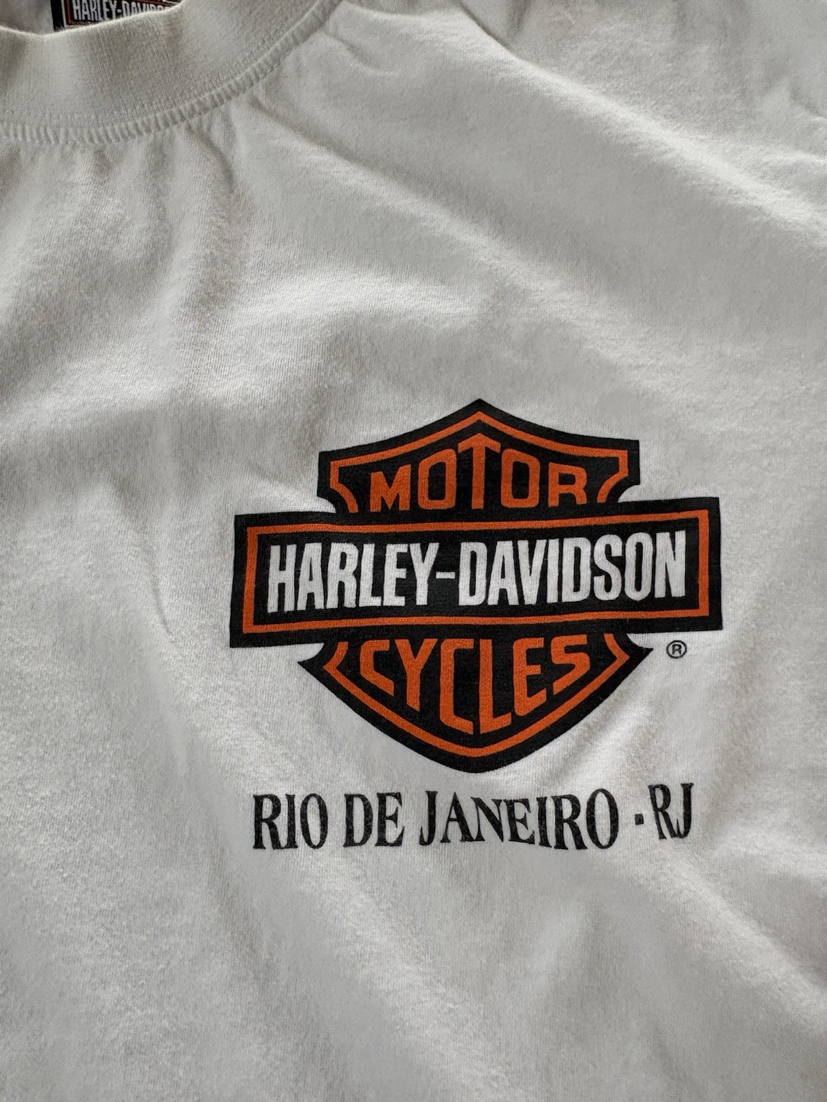 Vintage Harley-Davidson Shirt White Petite Rio de Janeiro Brazil Double Stitch gallery