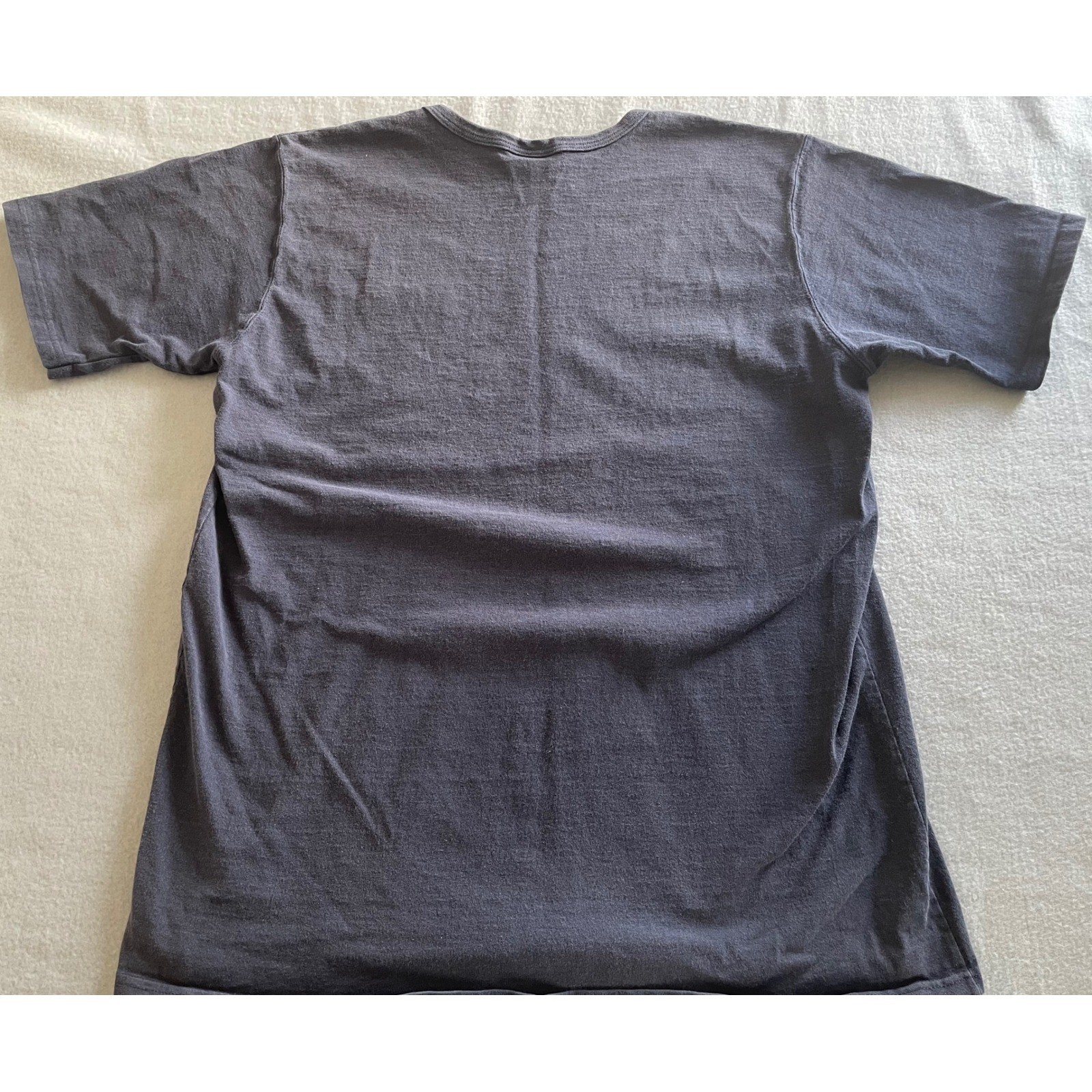 VTG Champion Mens XL Nvy Blue Shrt Sleeve Double*Embroidered Script Logo T-Shirt gallery