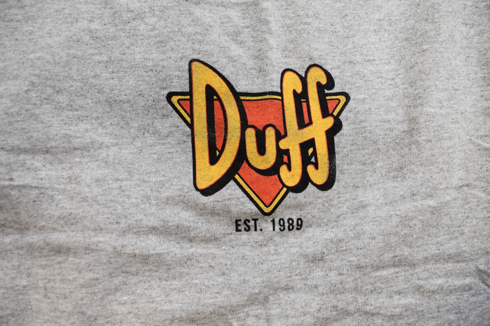 The Simpsons Mens Duff Beer Funny Cartoon Gray Shirt NWT 3XL gallery