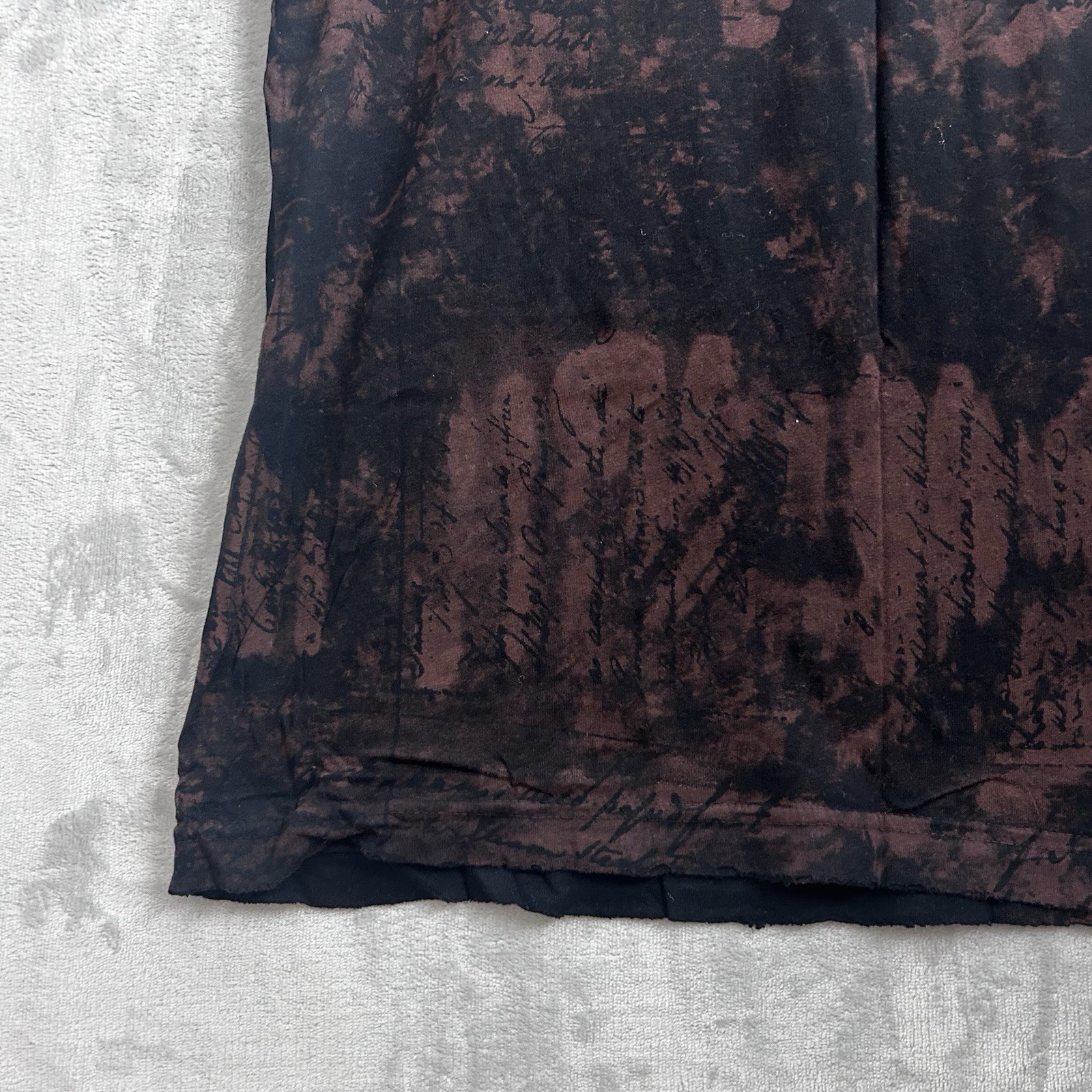 Vintage Affliction T-Shirt Mens XL Brown Felt Wings Cross Los Angeles Grunge Y2K gallery